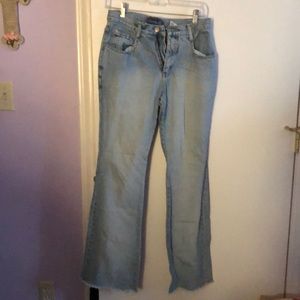 Zana di vintage stonewashed fringe jeans